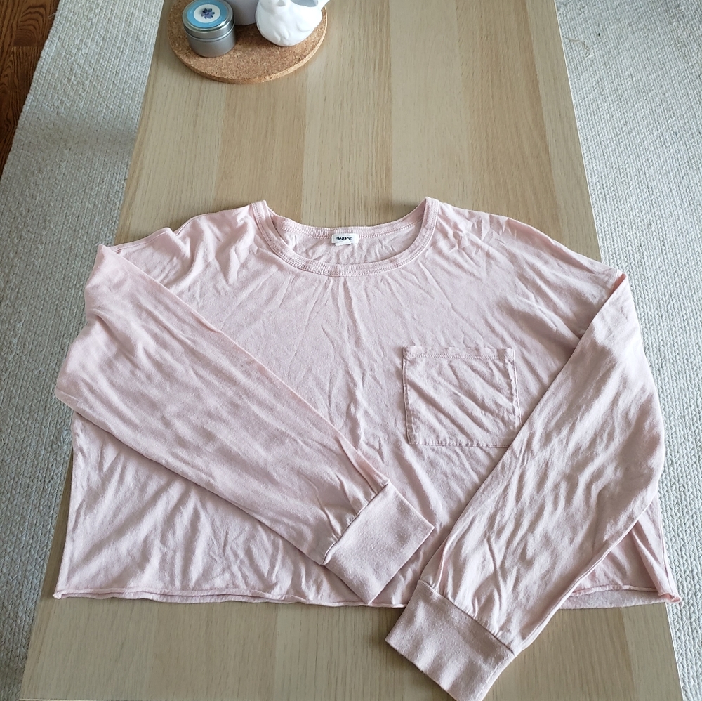 Garage Pink Cropped Shirt